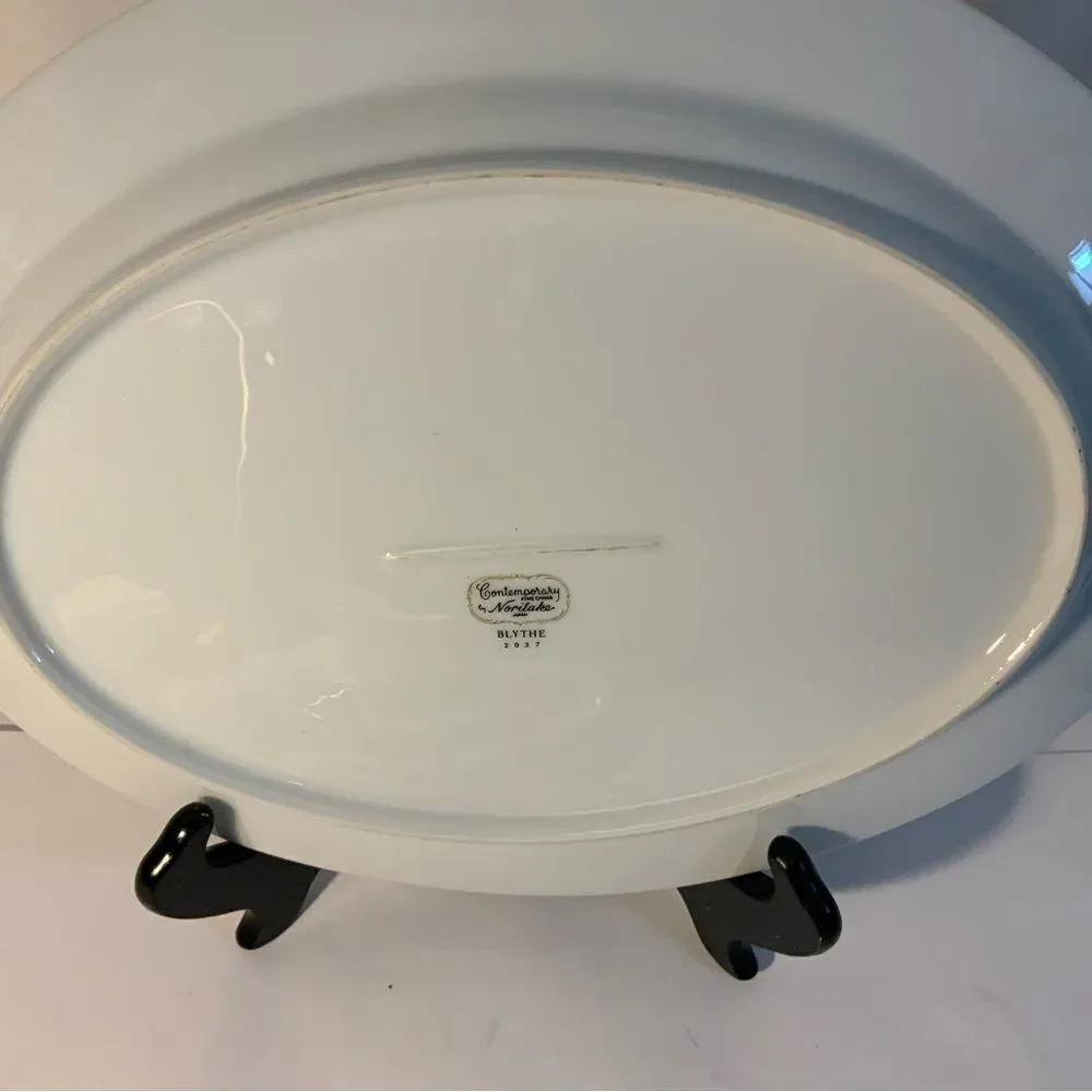 CONTEMPORARY FINE CHINA BY NORITAKE JAPAN BLYTHE 2037 FLORAL/SILVER TRIM